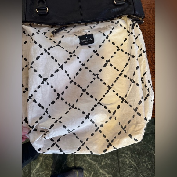 Kate Spade Black Pebbled Leather Tote with Gold Hardware - Picture 14 of 15